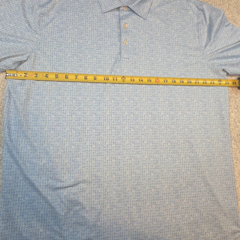 Peter Millar Drink Mix Pattern Light Blue XL - Picture 4 of 9